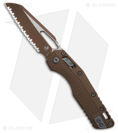 Microtech MSI Ram-Lok Knife Tri Grip Dark Earth Polymer (3.9" Dark Earth Serr)