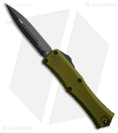 Microtech Hera II Mini D/E OTF Automatic Knife OD Green Aluminum (2.9" Black)