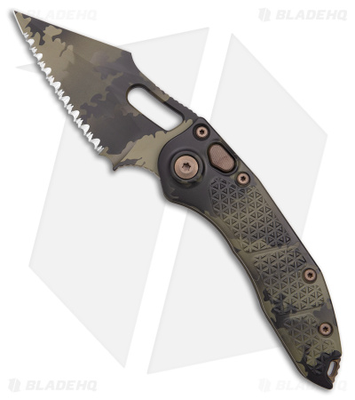 Microtech Stitch-A S/E Auto Knife Black (3.75" Black Full Serr) 169-3T*DISCOUNT*