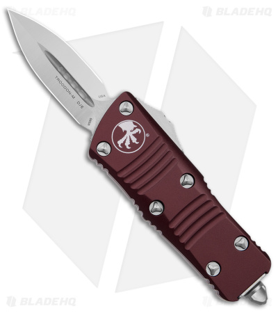 Microtech Troodon Mini D/E CA Legal OTF Automatic Merlot (1.9" Satin) 238-4 MR