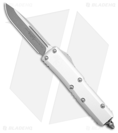 Microtech UTX-85 S/E OTF Automatic Knife Clear Aluminum (3.1" Apocalyptic)