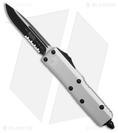 Microtech UTX-85 S/E OTF Automatic Knife Natural Clear Al (3.1" Black Serr)