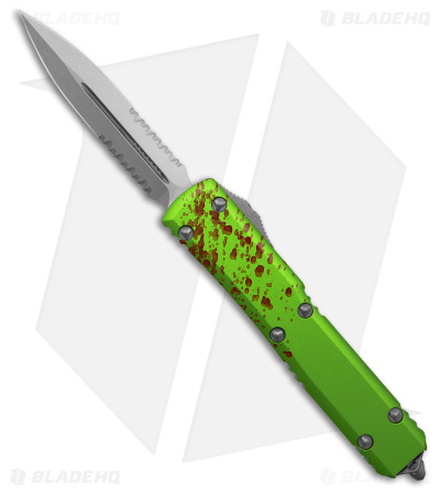Microtech Ultratech Zombie Tech D/E OTF Automatic Knife (3.4" Stonewash) 122-11Z