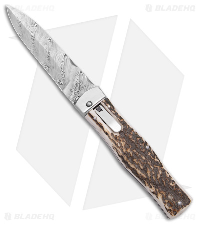 Mikov 241 Predator Lever Lock Auto Knife Brown Stag (3.75