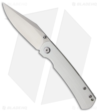 Monterey Bay Knives Old Guard Clip Point Liner Lock Knife White (3.5" Satin)
