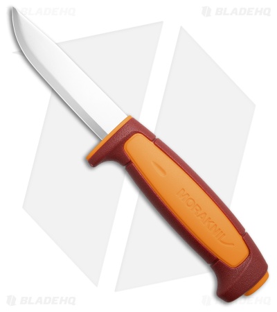 Morakniv Basic 511 Fixed Blade Knife Red/Yellow Polymer (3.5" Satin)