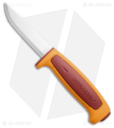 Morakniv Basic 546 Fixed Blade Knife Red/Yellow Polymer (3.5" Satin)