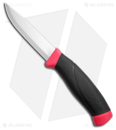 Morakniv Companion Clip Point Fixed Blade Knife Magenta/Pink Rubber (3.9" Satin)