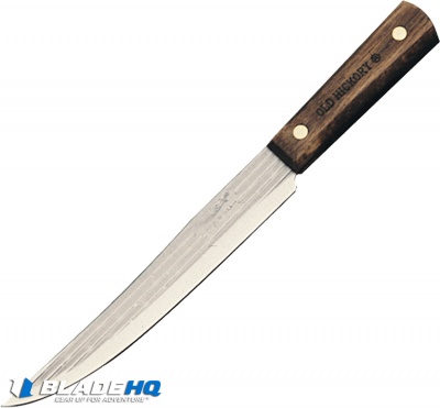 Old Hickory Slicing Fixed Blade Knife Dark Wood (8" Satin)