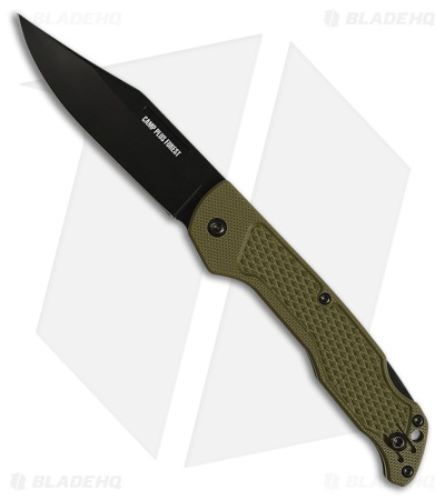 Ontario Camp Plus EDC Lockback OD Green Nylon (3.38" Black)