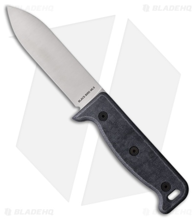 Ontario Black Bird ML5 Fixed Blade Blue Canvas Micarta (5.00