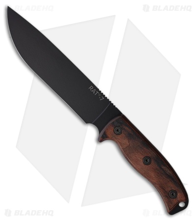 Ontario Rat-7 Adventurer Fixed Blade Knife Laminate Wood (7" Black)