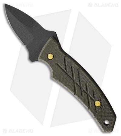 Ontario Nona Fixed Blade Green Canvas Micarta (2.50