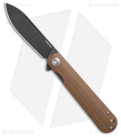 Ontario Ischua Creek Liner Lock Knife Brown G-10 (3.9" Black Stonewash)