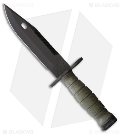 Ontario M-9 Combat Fixed Blade OD Green TPR (7.00
