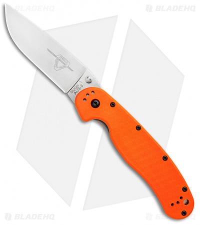 Ontario RAT Model 1 Liner Lock Knife Orange (3.6" Satin AUS-8) O8848OR
