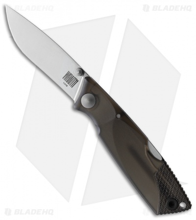 Ontario Ice Series Smoke Lockback Folding Knife Gray GFN (3.0" Satin)