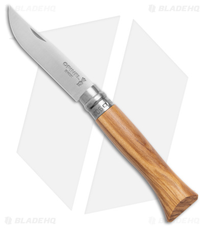 Opinel No 6 Olivewood Stainless Steel Knife Wood (3.25" Satin)