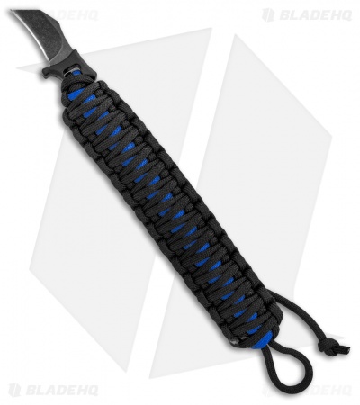 Outdoor Edge Para Claw Paracord Bracelet Knife Thin Blue Line (1.37" Black SW)