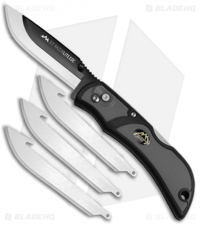 Outdoor Edge Razor Lite Lockback Knife Gray w/ 3 Extra Blades (2.8" Satin)