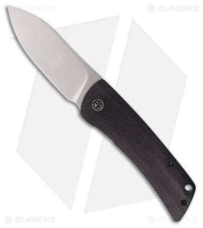 Petrified Fish Flavorist Drop Point Liner Lock Knife Black Micarta (3.1" Satin)