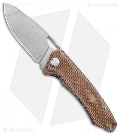 PMP Knives Spartan Liner Lock Knife Brown Micarta (3.25