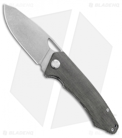 PMP Knives Spartan Liner Lock Knife Green Micarta (3.3