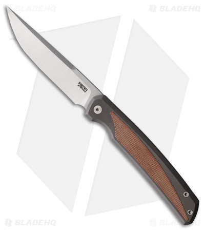 Pena Knives Sicario Frame Lock Knife SW Ti + Brown Micarta (3.62" Satin M4)