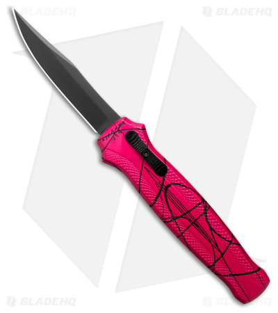 Piranha Rated-R  D/A Clip Point OTF Auto Knife Pink Alum (3.5" Black) P-19PKT