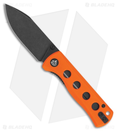 QSP Canary Folder Liner Lock Knife Orange G-10 (2.8" Black Stonewash 14C28N)