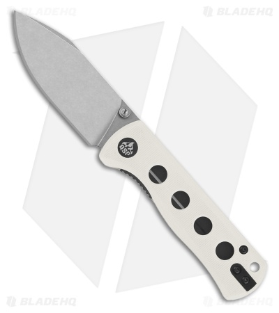 QSP Canary Folder Liner Lock Knife White G-10 (2.8" Stonewash 14C28N)