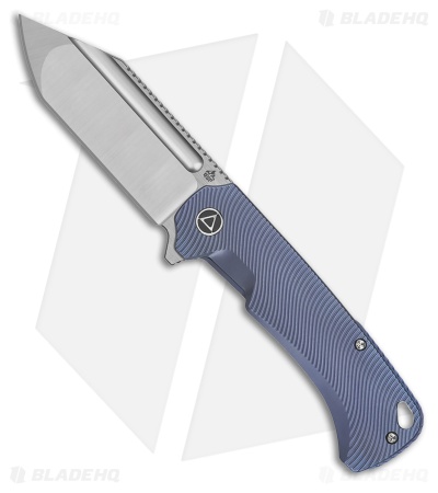 QSP Knife Rhino Frame Lock Knife Blue Titanium (3" Satin M390)