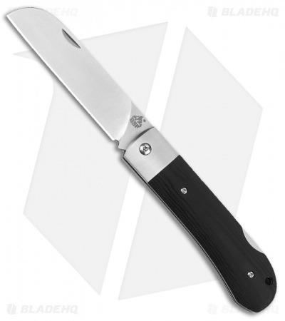 QSP Worker Lock Back Knife Black G-10 (3.5" Satin)