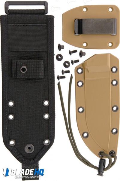 ESEE Knives ESEE-4 Coyote Tan Sheath + Clip Plate + MOLLE Back