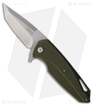 REVO Vipera XL Tanto Spring Assisted Liner Lock Knife OD Green G-10 (3" SW)