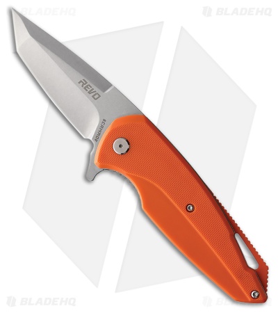 REVO Vipera XL Tanto Spring Assisted Liner Lock Knife Orange G-10 (3" SW)