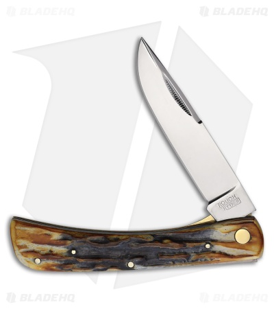 Rough Ryder Work Knife Linerlock Cinnamon Bone Stag (3.00" Mirror)
