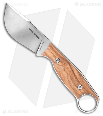 Real Steel Furrier Fixed Blade Skinner Knife Olive Wood (3" Satin N690)