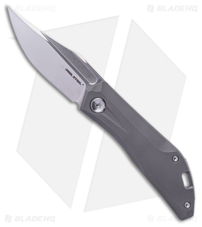 Real Steel Ventus Slip Joint Knife Gray Stonewash Titanium (3