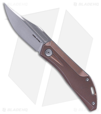 Real Steel Ventus Slip Joint Knife Brown Titanium (3" Stonewash) RS7042