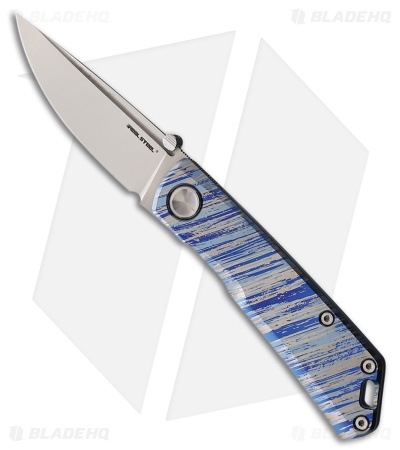 Real Steel Luna Boost TC Frame Lock Knife Winds of Change Titanium (2.8" Satin)