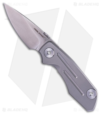 Real Steel Delta 2600 Frame Lock Knife Gray Titanium (2.9" Satin) RS7101