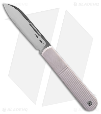 Real Steel Barlow RB5 Slip Joint Knife Ivory  G-10 (2.75" Satin) RS8021I