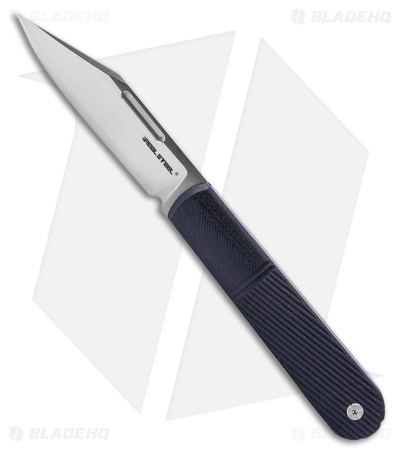 Real Steel Barlow RB5 Clip Point Slip Joint Knife Black G-10 (2.75" Sat) RS8022B