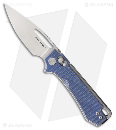 Real Steel Vis Crossbar Lock Knife Denim Micarta (2.7