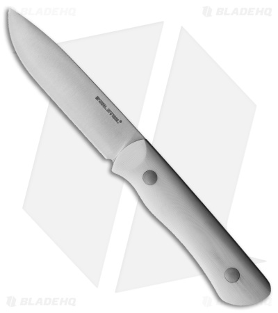 Real Steel Bushcraft III Fixed Blade Knife White G-10 (4" Satin D2)