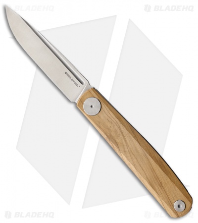Real Steel GSlip Slip Joint Knife Olive Wood (3.38" Satin)