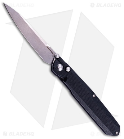Real Steel G5 Metamorph Button Lock Knife Black G-10 (3.62" Satin)