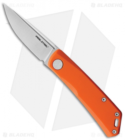 Real Steel Luna Lite Slip Joint Knife Orange G-10 (2.8" Satin)