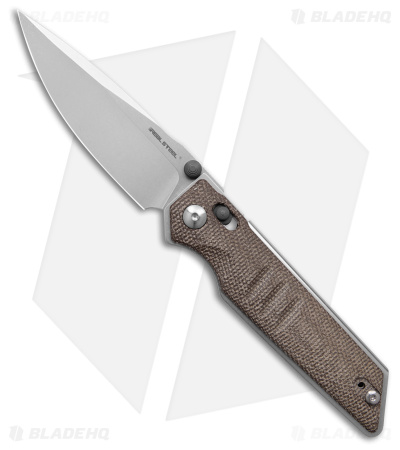 Real Steel Sacra Slide Lock Knife Natural Tan Micarta (3.2" Stonewash)